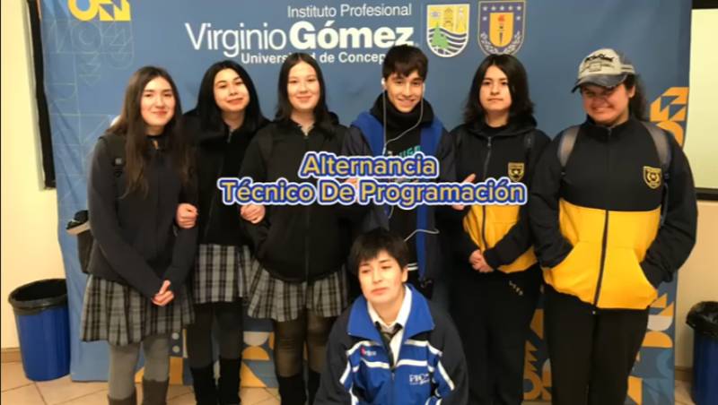 Alumnos de 3° Medio del Liceo Bicentenario de Excelencia Técnico Puente Ñuble Inician Alternancia con el Instituto Profesional Virginio Gómez